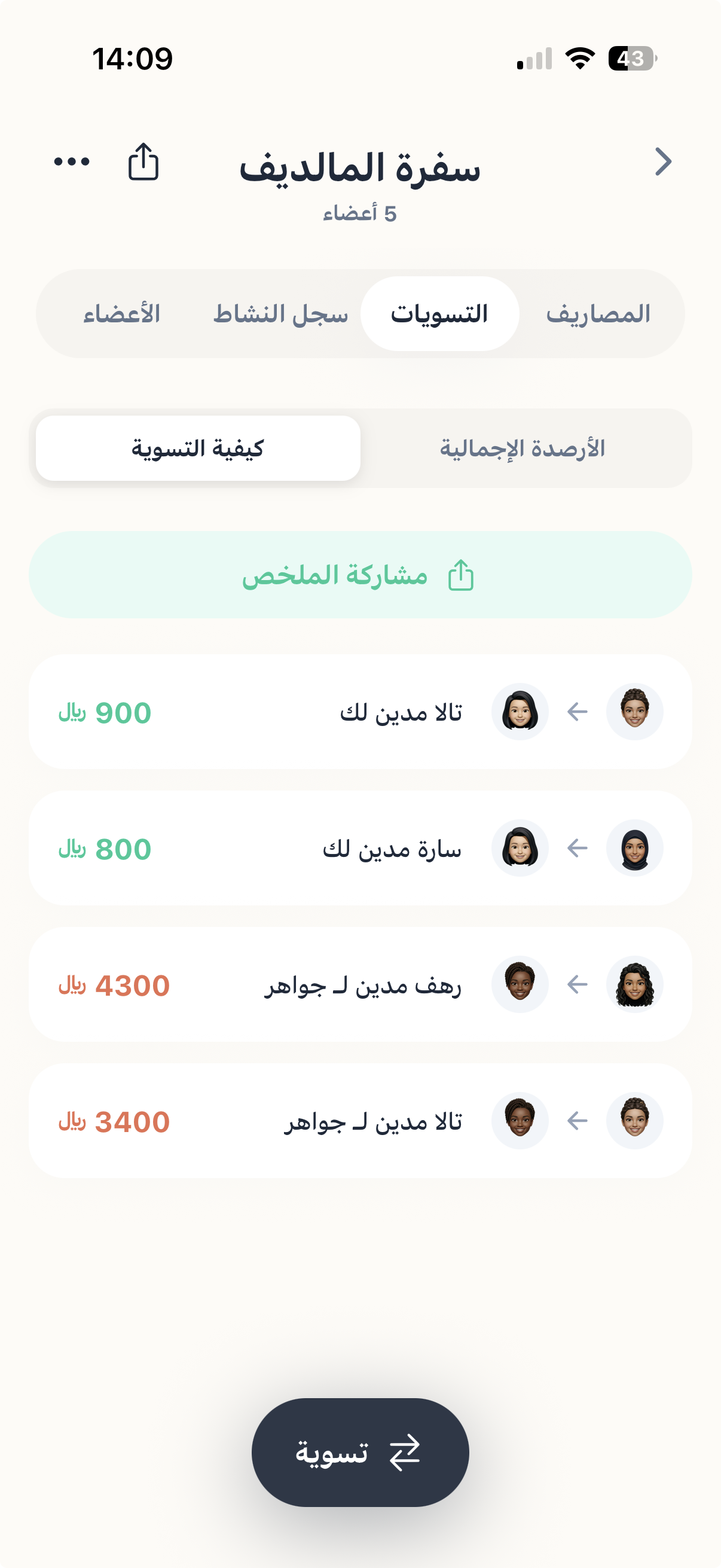 كيفية التسوية